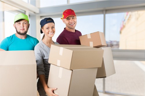 Removal van loading for a residential move in Croydon