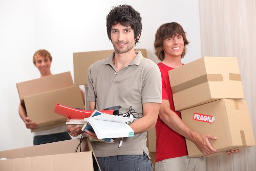 Packed moving boxes ready for removals in Croydon
