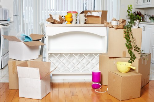 Professional movers assessing a property before a relocation