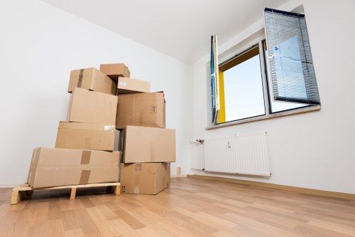 Strong moving boxes and packing materials ready for a Croydon home move