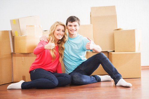 Removing bulky furniture from a Croydon property with careful handling