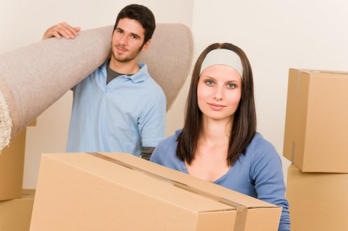 Packed student belongings ready for a local move in Croydon