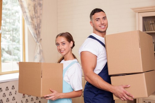 Careful loading of household furniture for transport