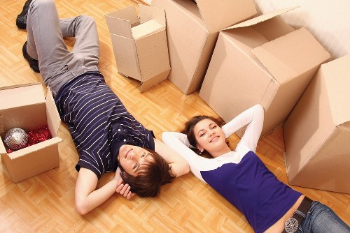 Loading furniture and boxes into a van for a Croydon removal