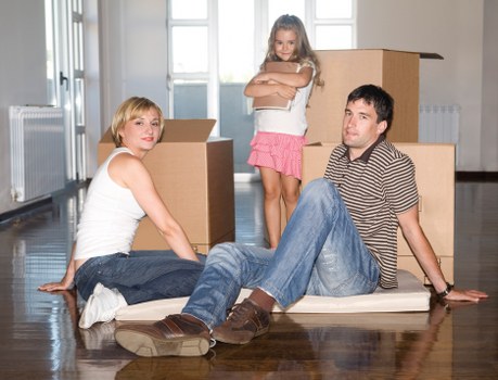 Removal team handling student furniture and boxes carefully